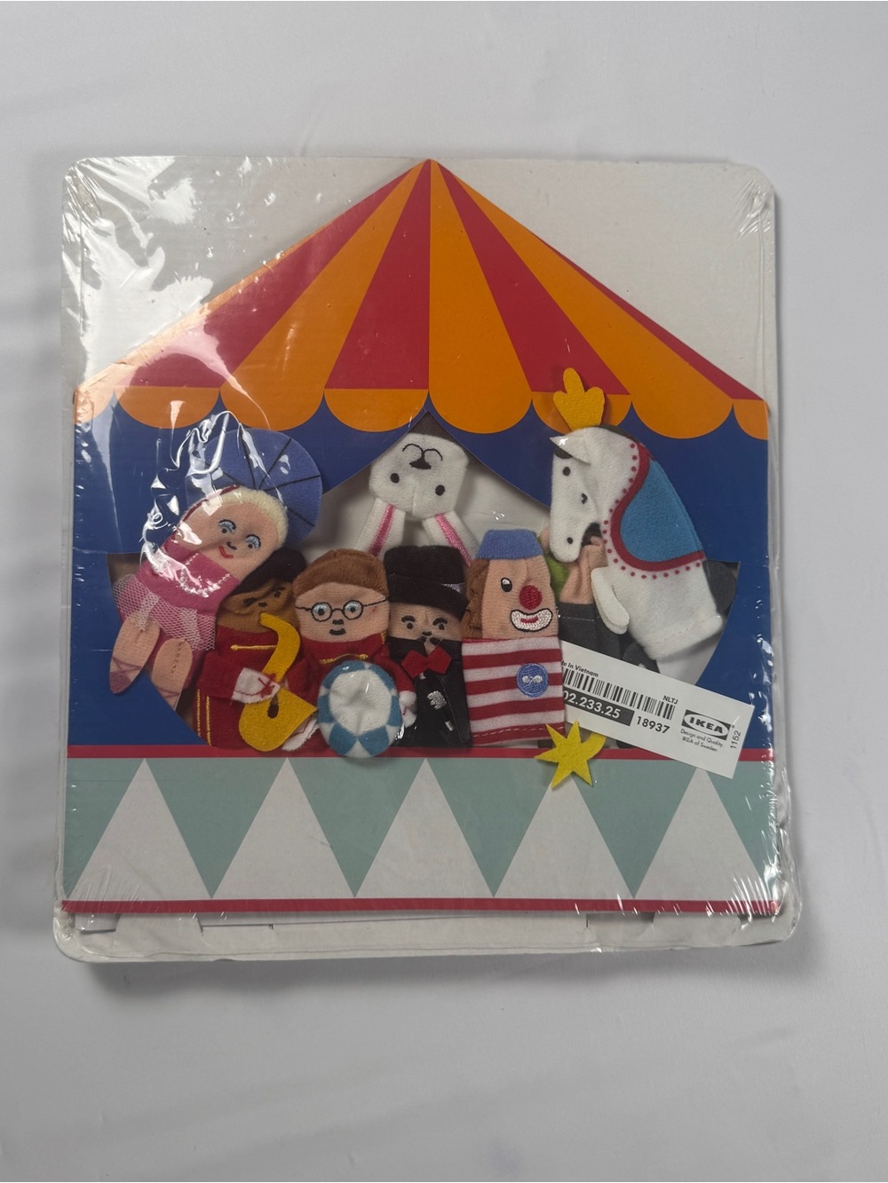 IKEA Klappar Cirkus Finger Puppet Set 202.233.25 Circus Tent 9 Pcs New 18937
